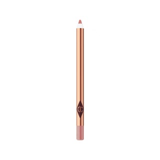 Charlotte Tilbury Lip Cheat Lip Liner in Pillowtalk rose gold and nude pink lip liner on white background