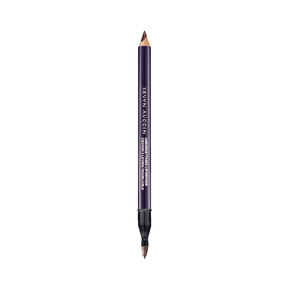 Kevyn Aucoin Unforgettable Lip Definer in Pure dark purple and brown lip pencil on white background