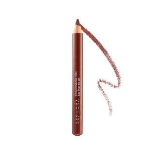 Sephora Collection Lip Liner To Go in Light Brown light warm brown crayon with swatch on white background
