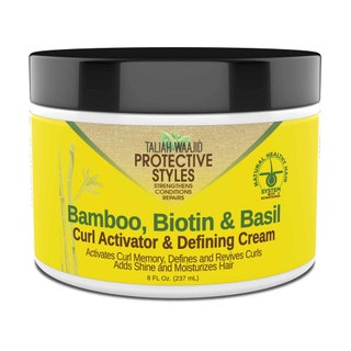 Talia Waajid Protective Styles Bamboo Biotin and Basil Curl Activator on white background